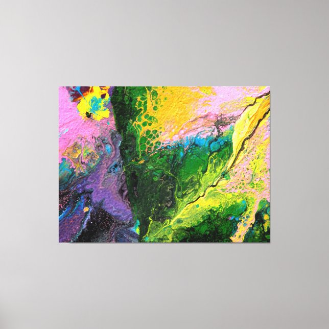 Impressão Em Tela "Orchid in blooms #1", abstract, psychedelic (Frente)