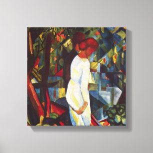 Impressão Em Tela Orfismo Vintage, Casal nos Bosques por Macke