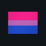 Impressão Em Tela Orgulho Bissexual (Bandeira Bi)<br><div class="desc">Esta design apresenta a bandeira do orgulho bissexual, que foi projetada pela primeira vez por Michael Page em 1998. Pretendia-se dar à comunidade bissexual o seu próprio símbolo comparável à bandeira orgulho gay. Na bandeira, o rosa é para a mesma atração de gênero, o azul é para diferentes atrações de...</div>