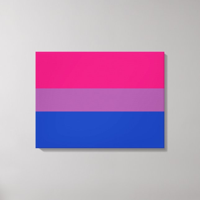 Impressão Em Tela Orgulho Bissexual (Bandeira Bi) (Frente)