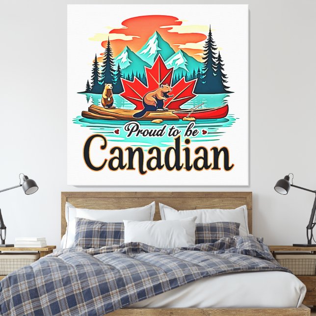 Impressão Em Tela Orgulho de ser canadense (Insitu(Quarto))