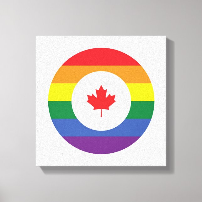 Impressão Em Tela Orgulho gay do Canadá (Frente)