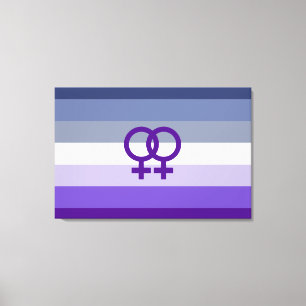 Impressão Em Tela Orgulho WLW de amor lésbico