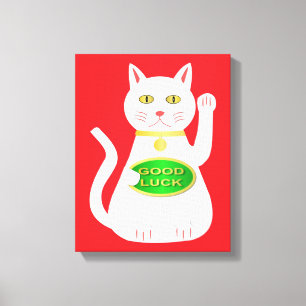 Impressão Em Tela Oriental Lucky Cat