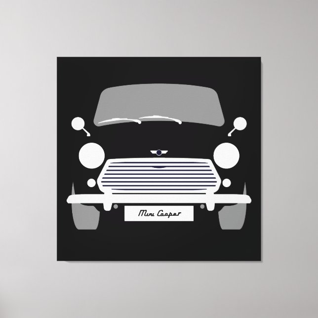 Impressão Em Tela Original clássico Austin Mini Cooper (Frente)