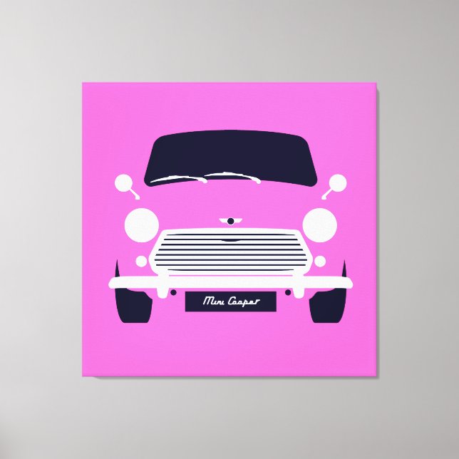 Impressão Em Tela Original clássico Austin Mini Cooper (Frente)