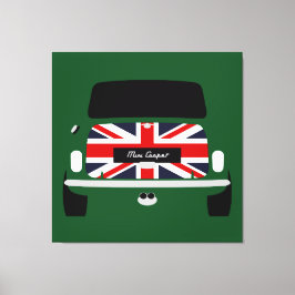 Impressão Em Tela Original clássico do Union Jack Austin Mini Cooper