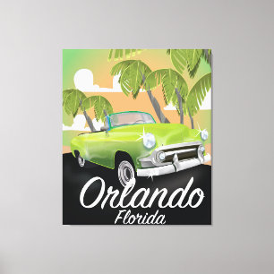 Impressão Em Tela Orlando Florida viagens vintage