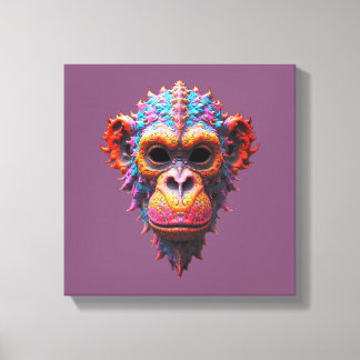 Impressão Em Tela Ornate Chimp Mask