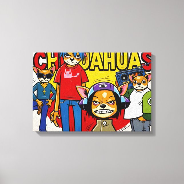 IMPRESSÃO EM TELA OS CHIHUAHUAS 4 (Frente)