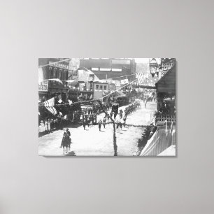 Impressão Em Tela Os cidadãos da palha comemoram uma conclusão de 