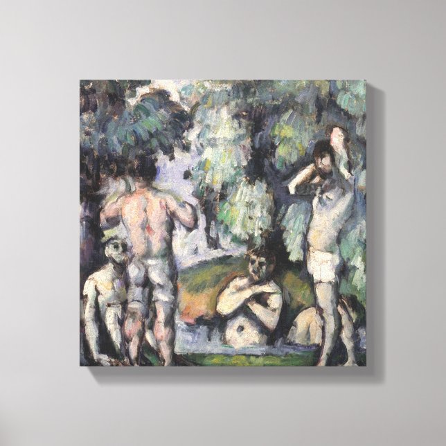 Impressão Em Tela Os Cinco Banhistas, c.1875-77 (Frente)