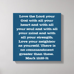 Impressão Em Tela Os dois grandes mandamentos