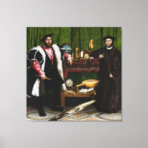 Impressão Em Tela Os Embaixadores de Hans Holbein, o Mais Novo