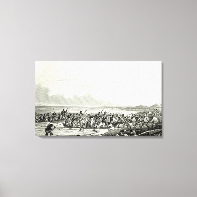 Impressão Em Tela Os Eskimoes Pillaging os Barcos (Frente)