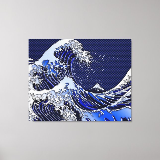 Impressão Em Tela Os estilos de fibra de carbono do cromo Hokusai Wa (Frente)