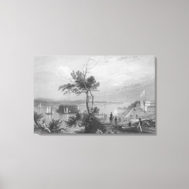 Impressão Em Tela Os estreitos de Fort Hamilton (Frente)