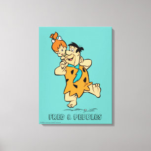 Impressão Em Tela Os Flintstones   Fred & Flintstone dos seixos