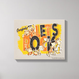 Impressão Em Tela Os Flintstones   Todo o Vamos