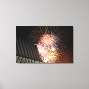 Impressão Em Tela Os fogos-de-artifício explodem