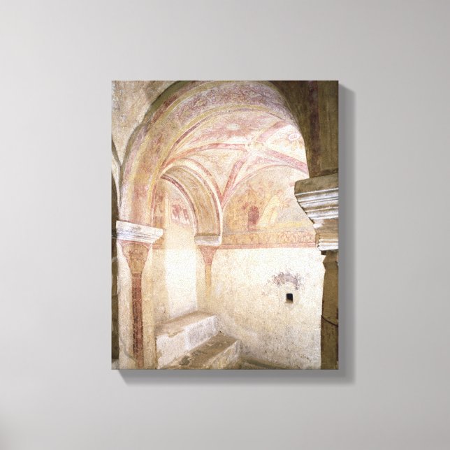 Impressão Em Tela Os frescos carolingianos na cripta interna (Frente)