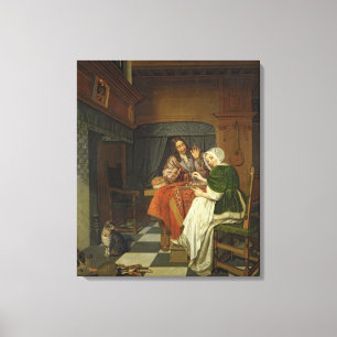 Impressão Em Tela Os jogadores de xadrez, c.1670