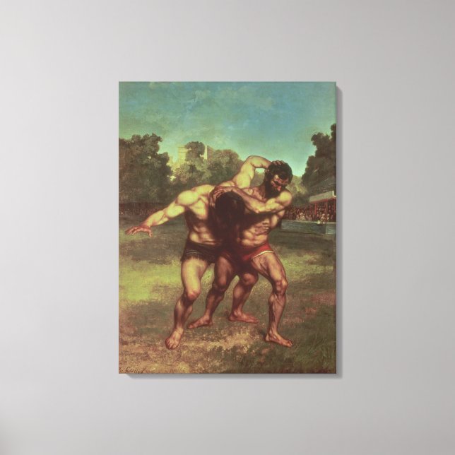 Impressão Em Tela Os Lutadores, 1853 (Frente)