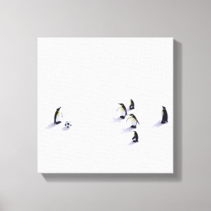Impressão Em Tela Os pinguins que jogam o futebol