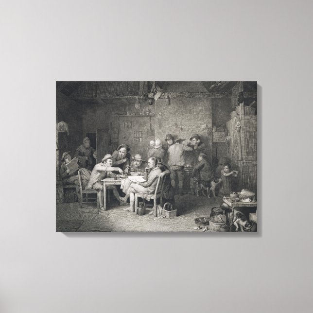 Impressão Em Tela Os políticos da aldeia, gravados por Abraham Raimb (Frente)