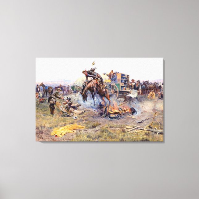 Impressão Em Tela Os problemas de Charles M. Russell (Frente)