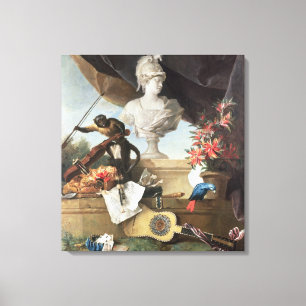 Impressão Em Tela Os quatro continentes: Europa, 1722 (óleo em