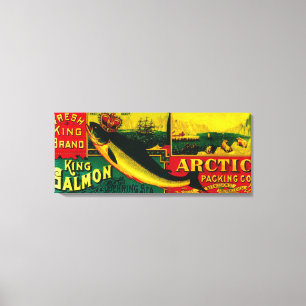 Impressão Em Tela Os salmões árticos podem LabelNushagak, AK