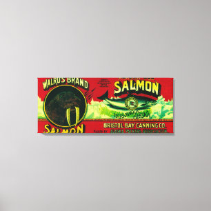 Impressão Em Tela Os salmões da morsa podem LabelHarkanock, AK
