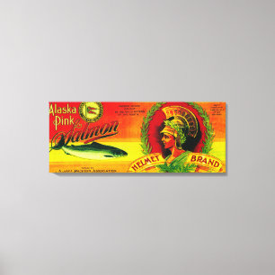 Impressão Em Tela Os salmões do capacete podem LabelLoring, AK