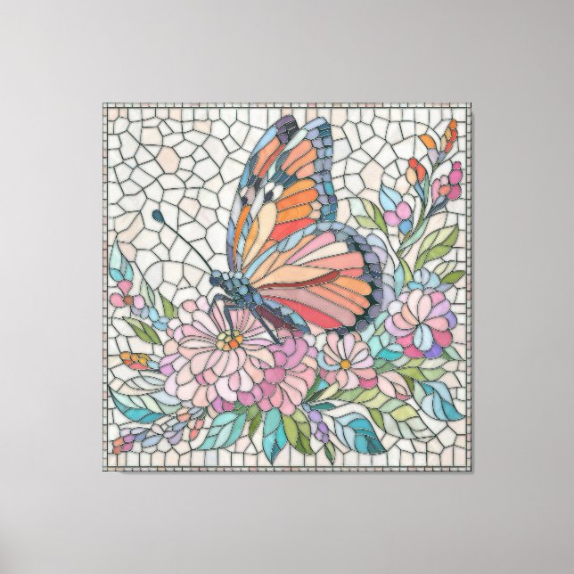 Impressão Em Tela Os sussurros de Blossomo - Arte Mosaica (Frente)