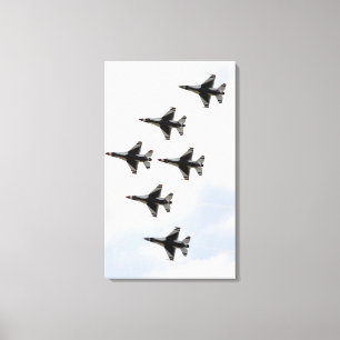 Impressão Em Tela Os Thunderbirds formam uma formação do delta de 