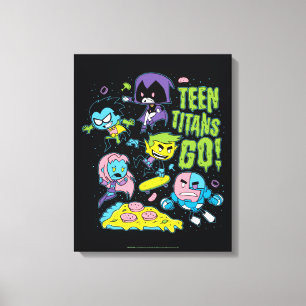 Impressão Em Tela Os titã adolescentes vão! gráfico Gnarly da piz