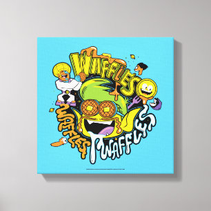 Impressão Em Tela Os titã adolescentes vão! Waffles do menino do