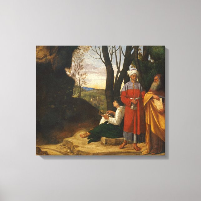 Impressão Em Tela Os Três Filósofos (Sábios) (de Giorgione) (Frente)