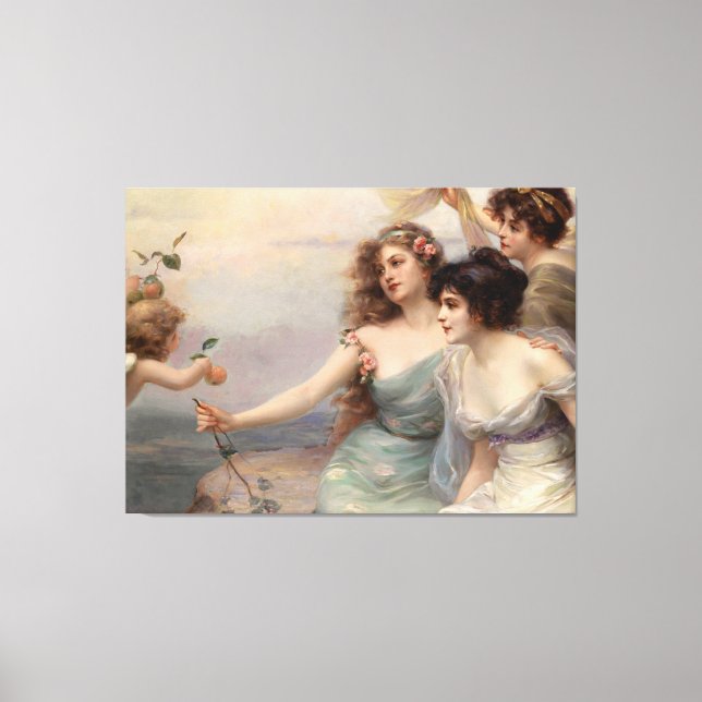 Impressão Em Tela Os Três Graves de Edouard Bisson (Frente)