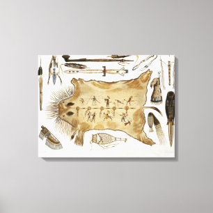 Impressão Em Tela Os utensílios e os braços indianos, chapeiam 21 