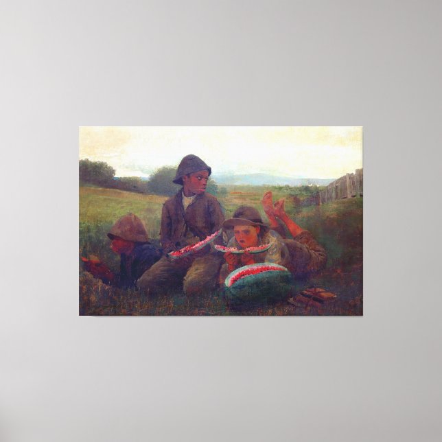 Impressão Em Tela Os Watermelon Boys - Homer Winslow (Frente)