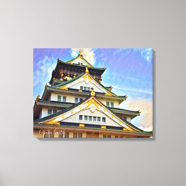 Impressão Em Tela Osaka Castle (Blue sky ver.) (Frente)