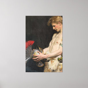 Impressão Em Tela Osmar Schindler Germanic Warrior com Capacete (190