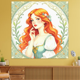 Impressão Em Tela „Osterzauber – Das Mädchen und der Frühlingshase“