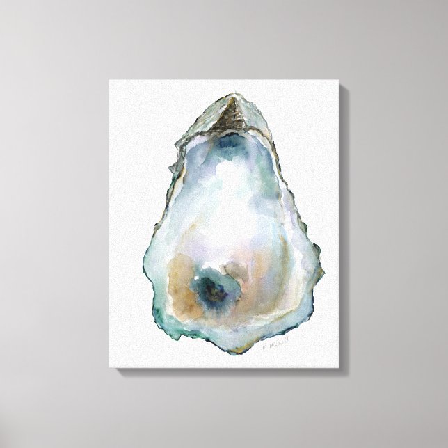 Impressão Em Tela Ostra em Aquarela  (Frente)