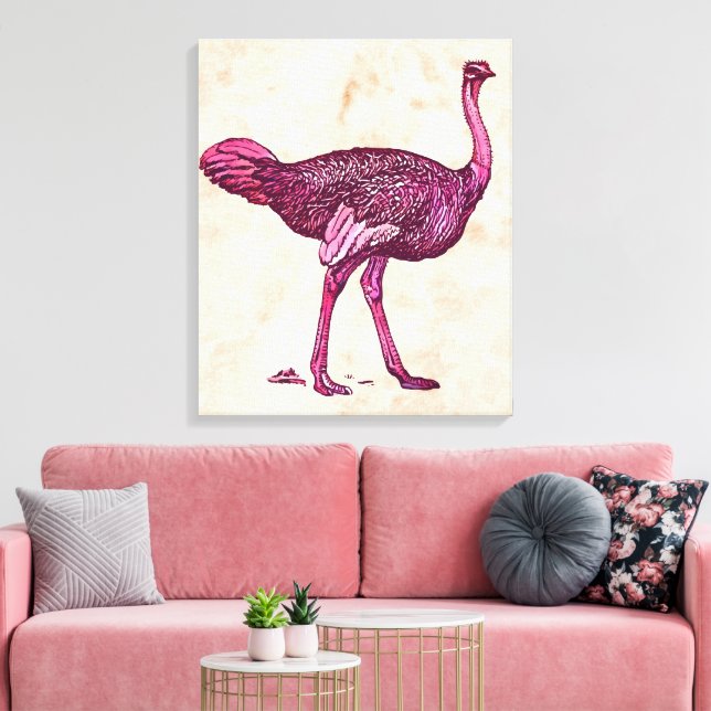 Impressão Em Tela Ostrich (Insitu(Sala de estar))