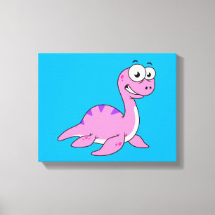 Impressão Em Tela Ótima Ilustração Do Monstro Do Ness Loch.