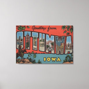 Impressão Em Tela Ottumwa, letra ScenesOttumwa de IowaLarge, IA