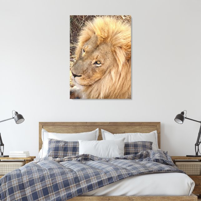 Impressão Em Tela Ouro Lion Mane (Insitu(Quarto))